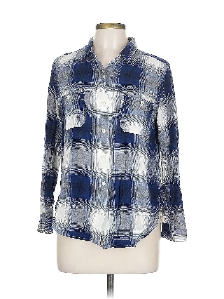 Click to view more detailed imagery on our partner's website Pre-owned Levi's 3/4 Sleeve Button Down Shirt In Blue