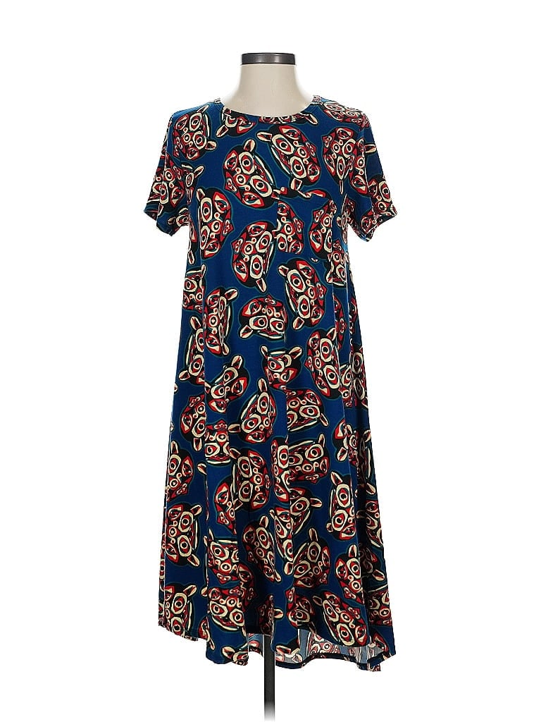 Pre-owned Lularoe Casual Dress In Blue