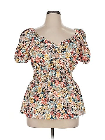 Shein Curve Short Sleeve Blouse (view 1)