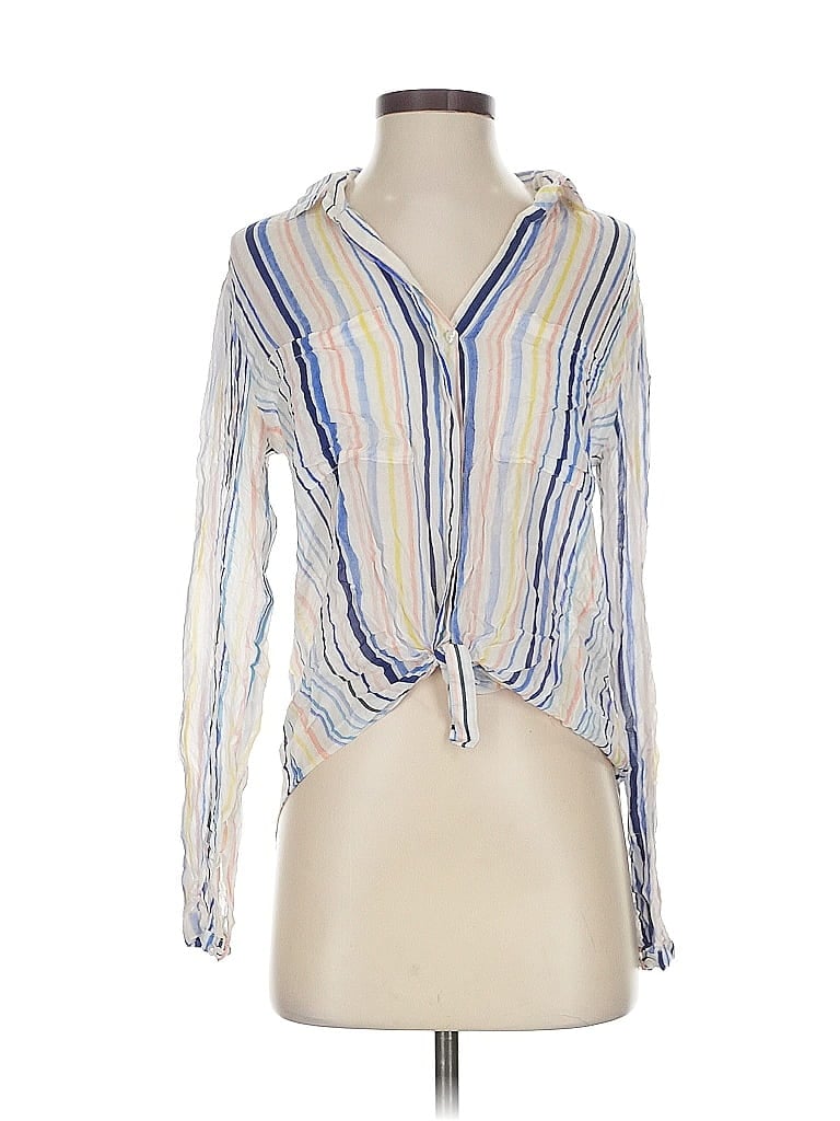 Click to view more detailed imagery on our partner's website Pre-owned Cloth & Stone Long Sleeve Blouse In Blue
