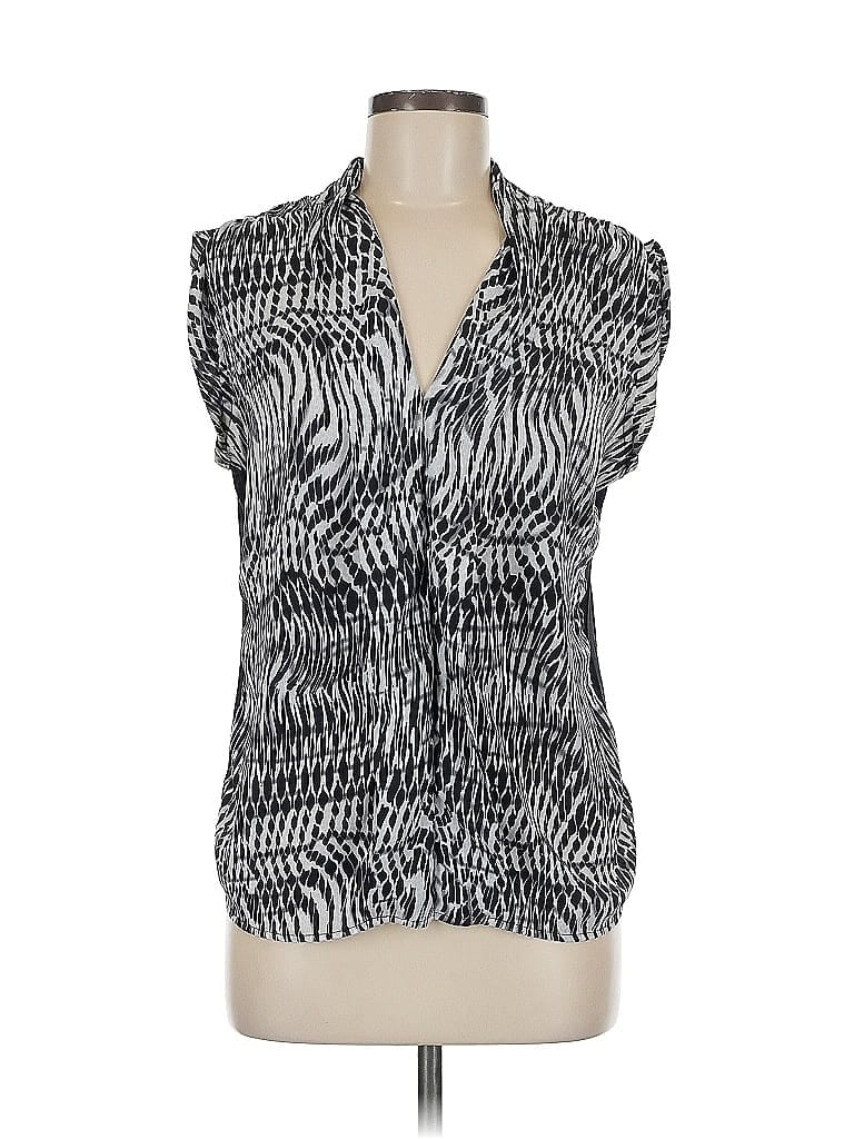 Pre-owned Milano Sleeveless Blouse In Silver