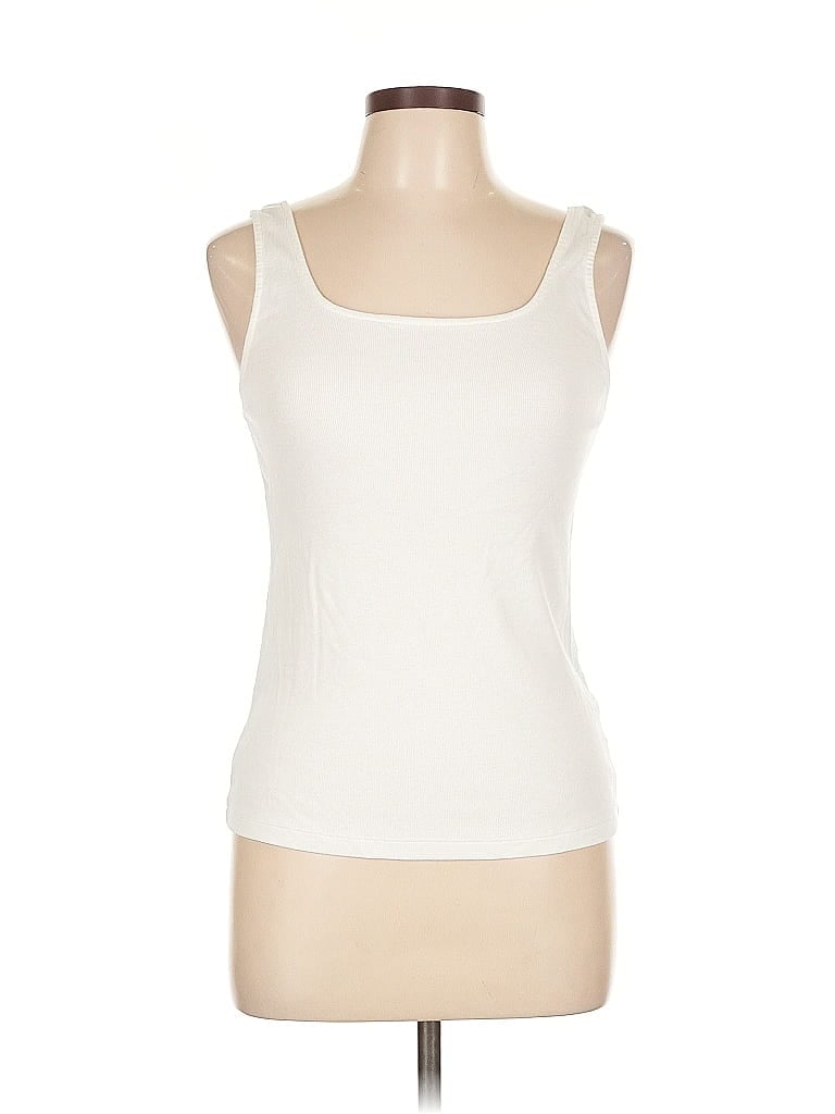 Pre-owned A New Day Tank Top Ivory Strapless Neckline Tops In White