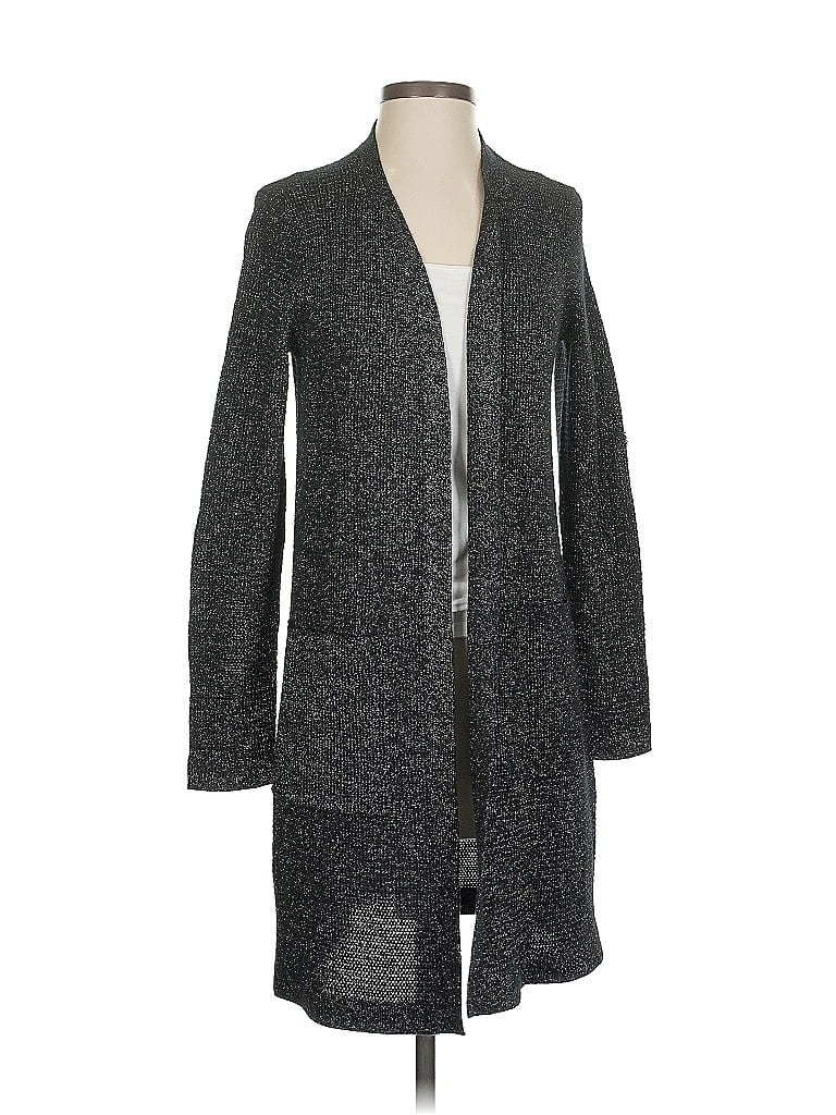 Pre-owned Eileen Fisher Wool Cardigan Sweater In Gray