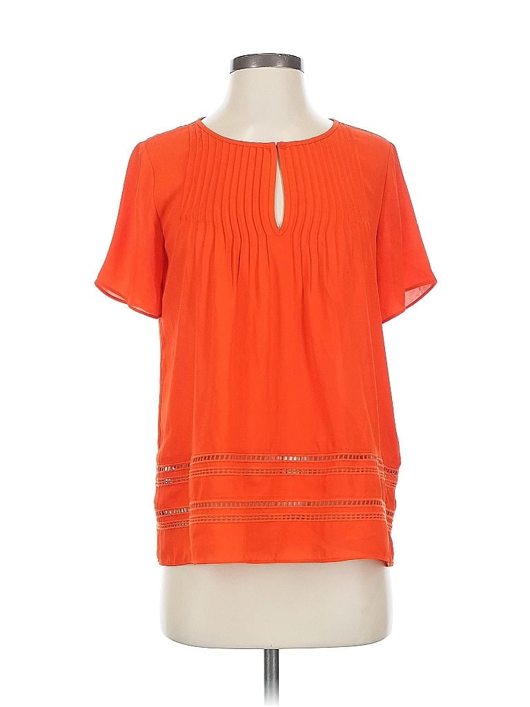 Pre-owned 41hawthorn Short Sleeve Blouse In Orange