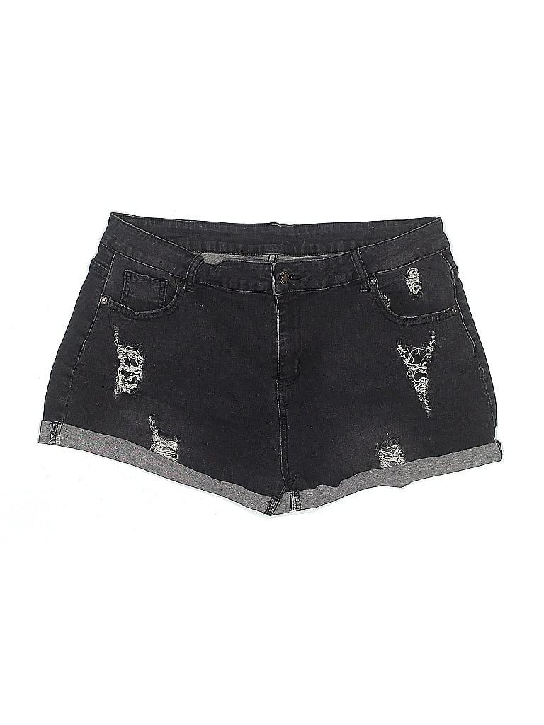 Pre-owned Unbranded Denim Shorts In Black