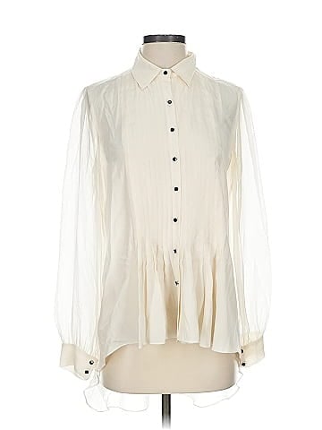 Elizabeth and James Long Sleeve Silk Top (view 1)