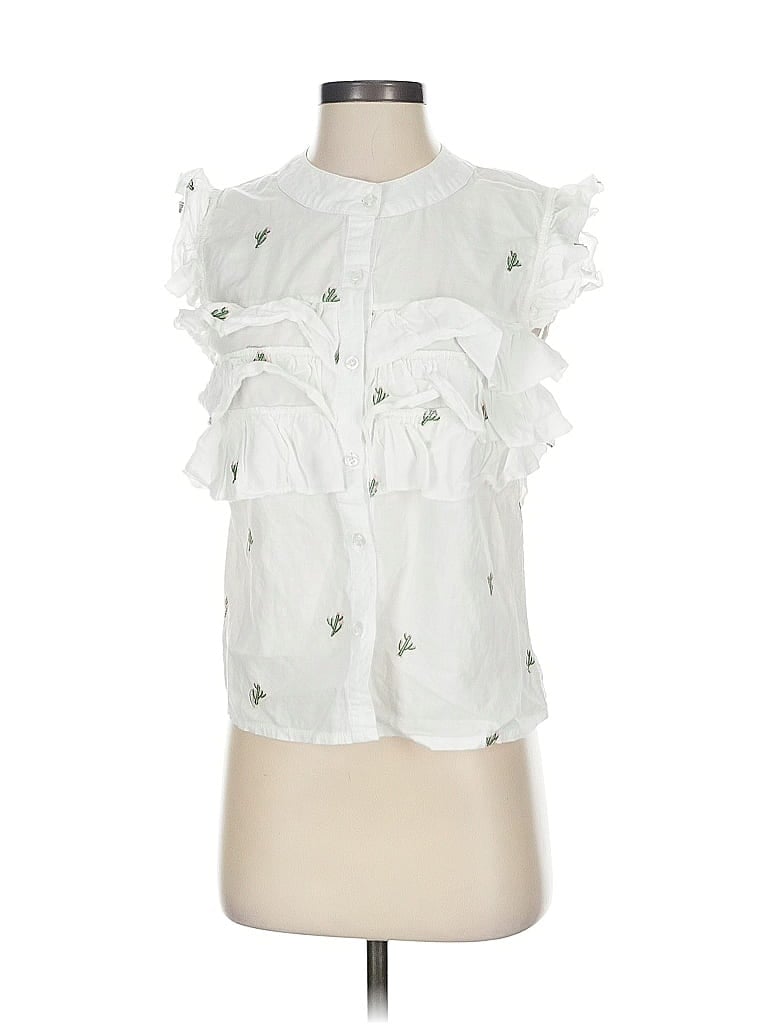 Pre-owned Assorted Brands Sleeveless Blouse In White
