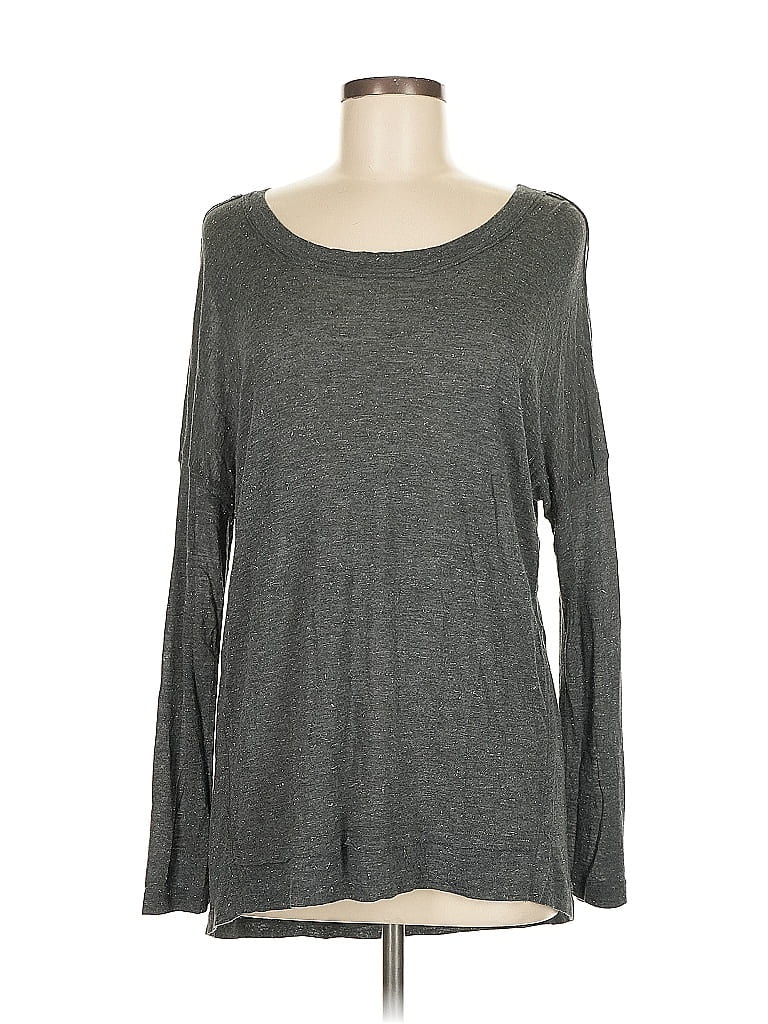 Pre-owned Splendid Long Sleeve T-shirt In Gray