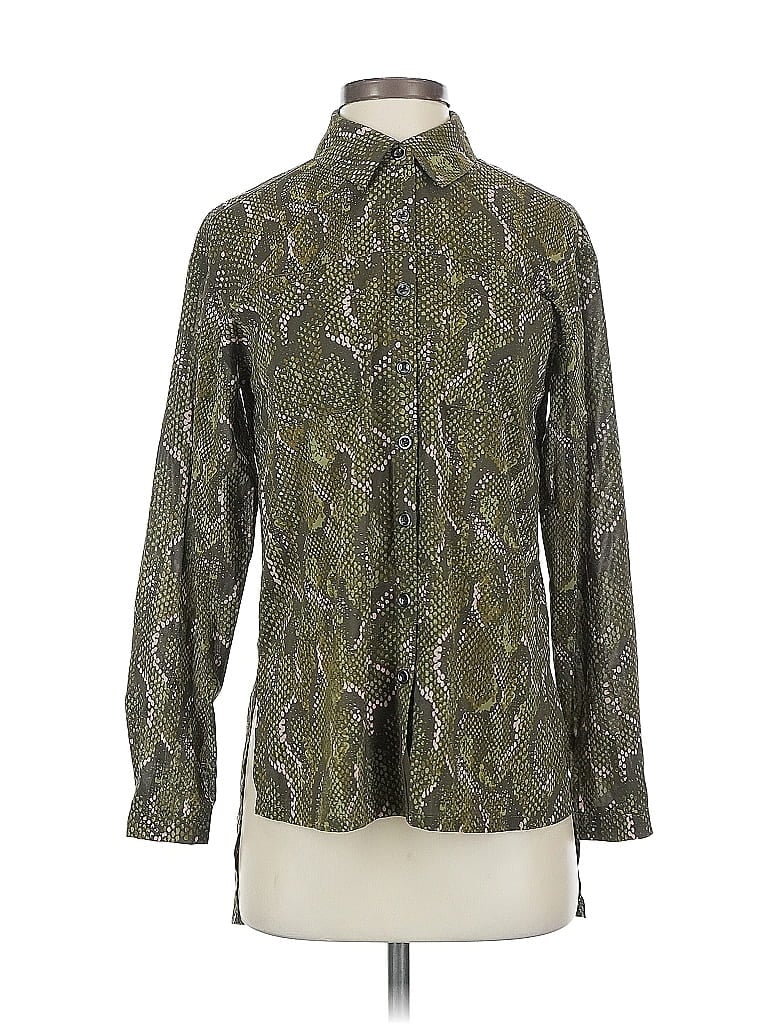 Pre-owned G By Giuliana Rancic Long Sleeve Blouse In Green