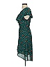 HD in Paris 100% Polyester Hearts Teal Cocktail Dress Size 4 - photo 5