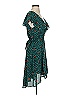 HD in Paris 100% Polyester Hearts Teal Cocktail Dress Size 4 - photo 4