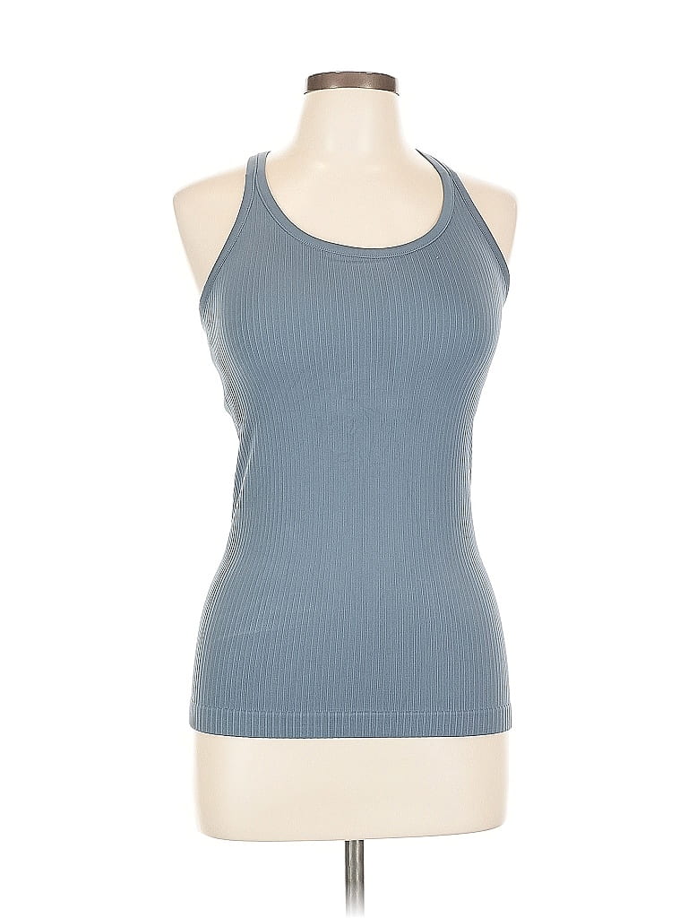 Pre-owned Attraco Tank Top Blue Halter Neckline Tops