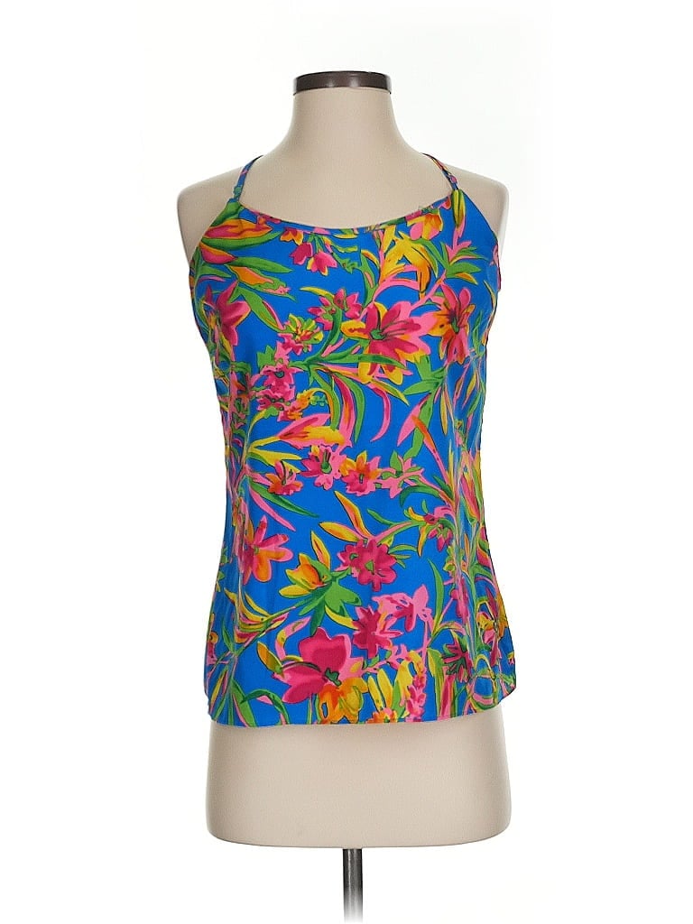 Pre-owned J.crew Factory Store Tank Top Blue Halter Neckline Tops