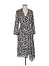 Collective Concepts 100% Polyester Print Blue Casual Dress Size S - photo 1