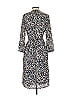 Collective Concepts 100% Polyester Print Blue Casual Dress Size S - photo 2