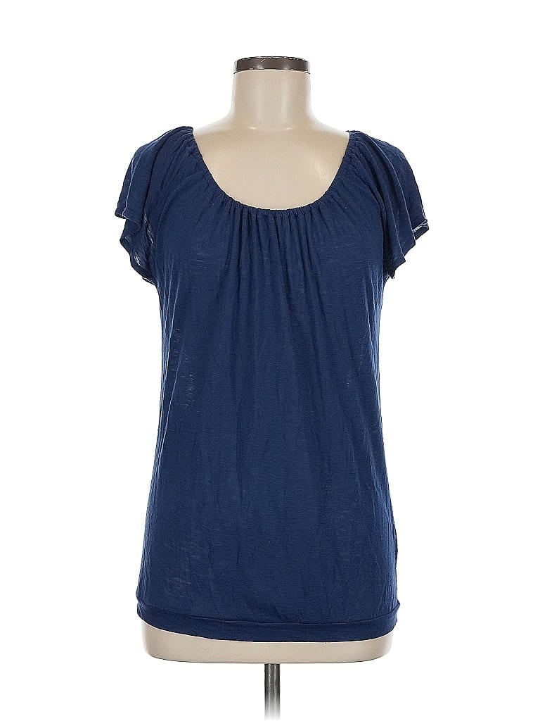 Pre-owned The Limited Short Sleeve Top Blue Scoop Neck Tops