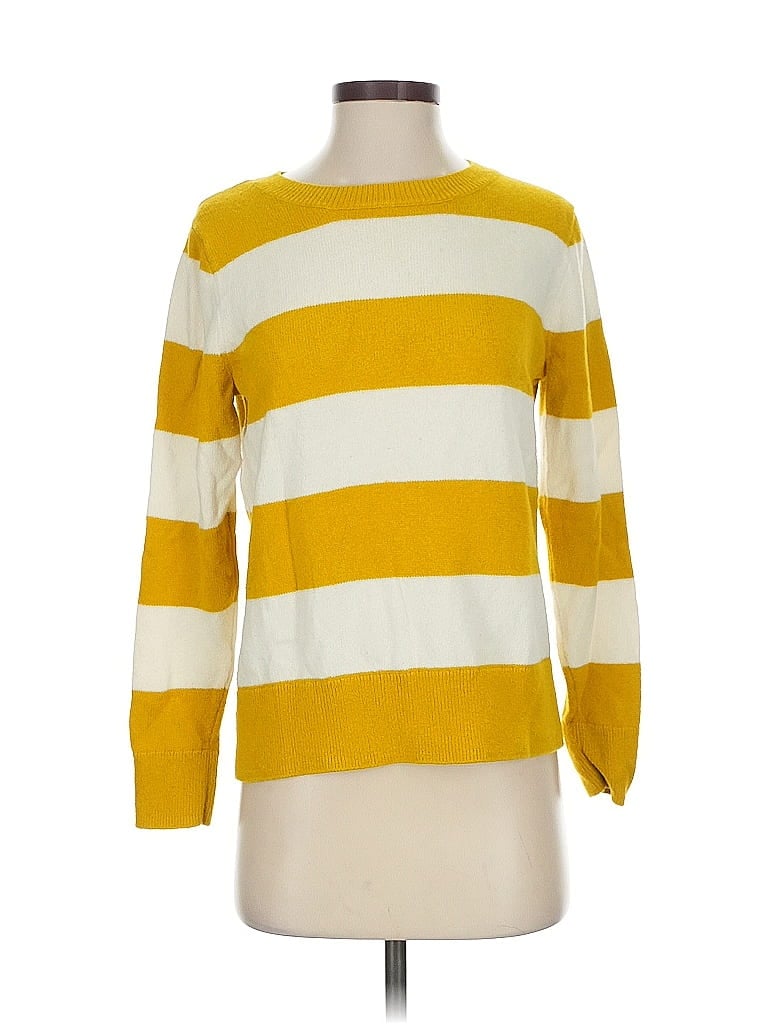 Pre-owned J.crew Factory Store Pullover Sweater In Yellow