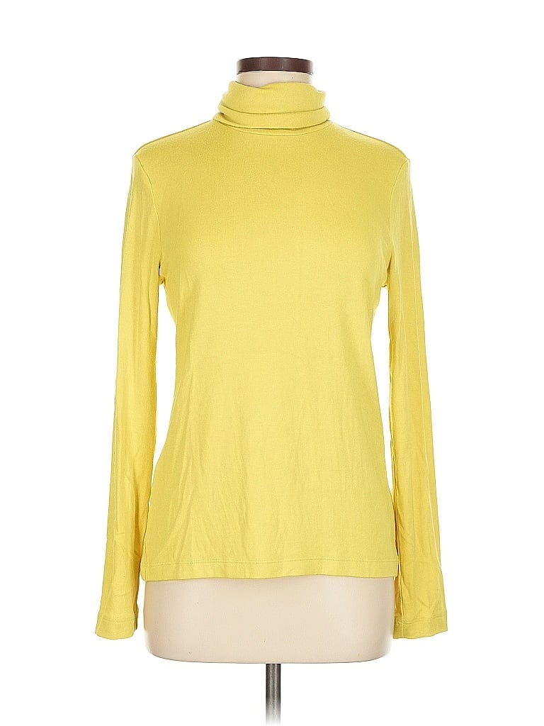 Pre-owned Banana Republic Factory Store Turtleneck Sweater In Yellow
