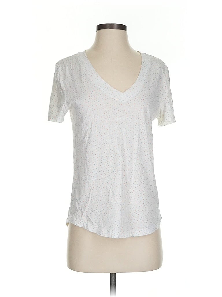 Pre-owned Ann Taylor Loft Short Sleeve T-shirt In Silver