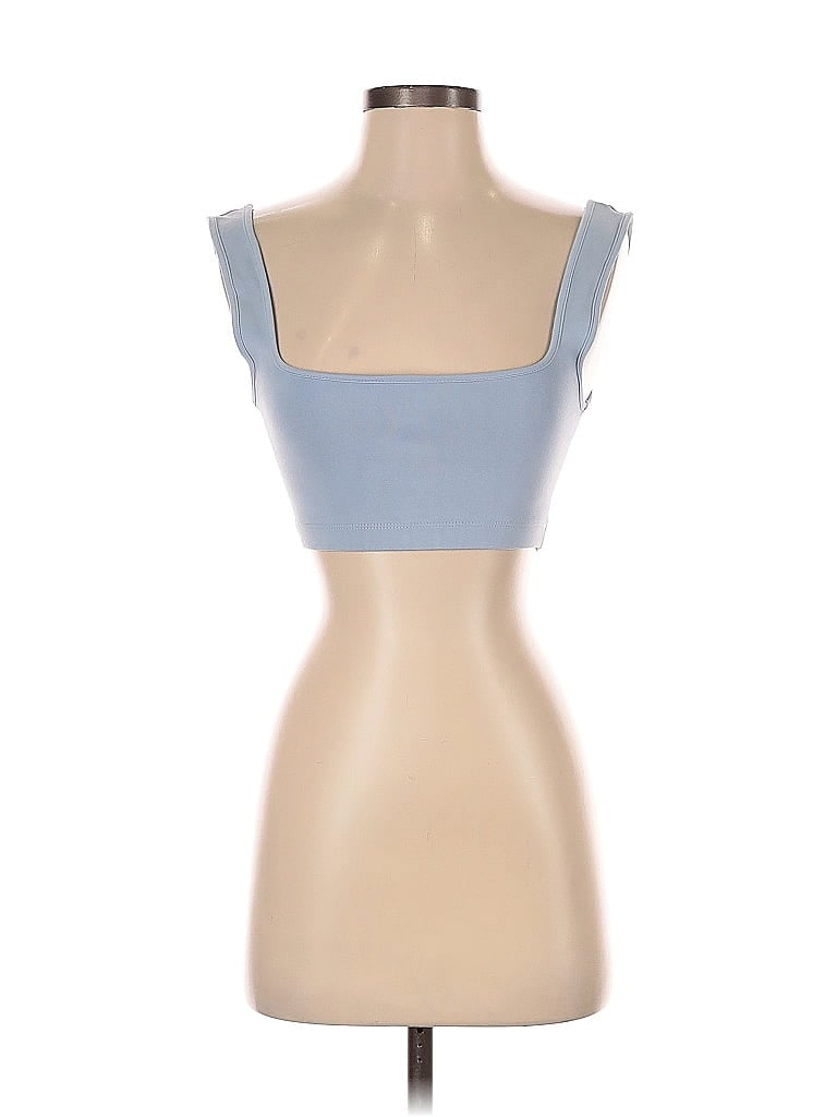 Pre-owned Zara Tube Top Teal Tops In Blue