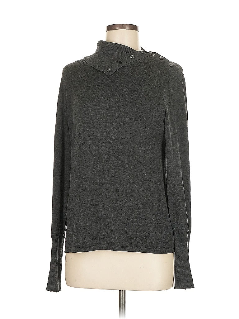 Carlisle Gray Silk Pullover Sweater Size M - photo 1