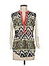 Tiny 100% Rayon Ivory Tan 3/4 Sleeve Blouse Size M - photo 1