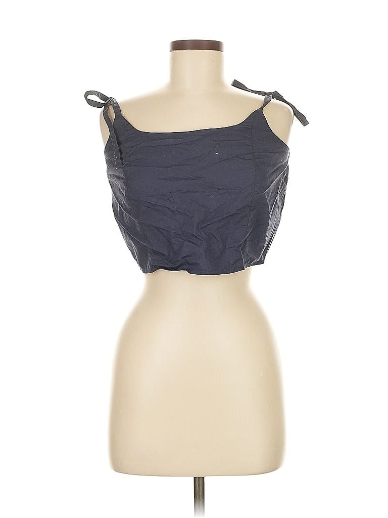 Pre-owned Old Navy Sleeveless Top Gray Strapless Neckline Tops