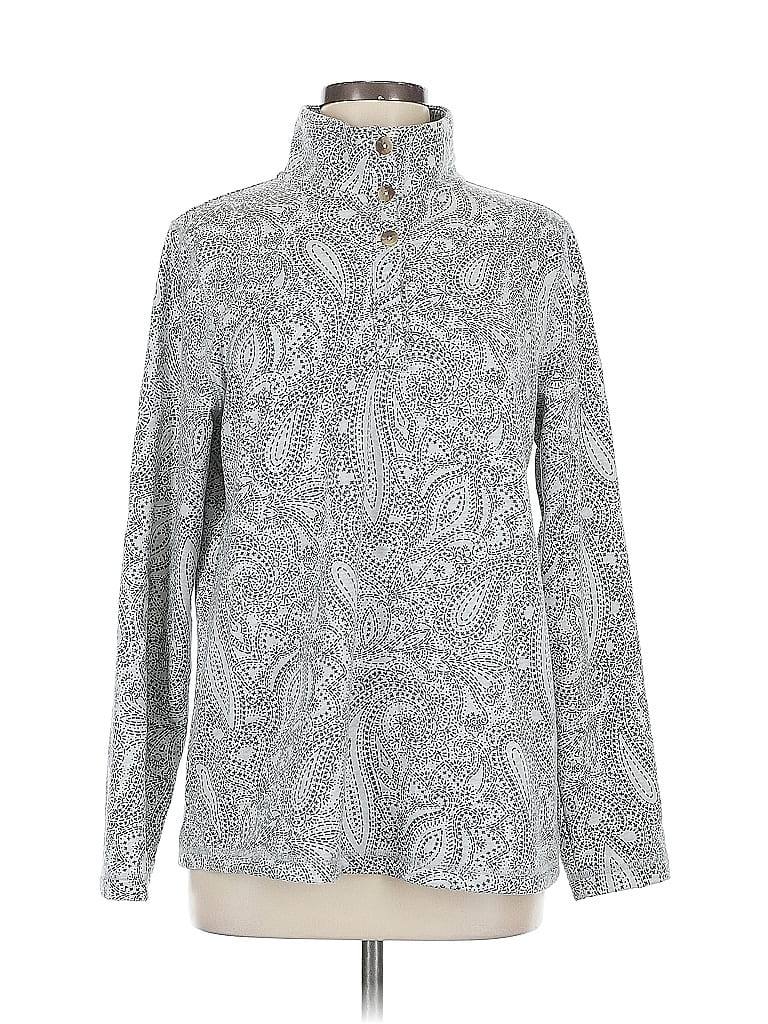 Pre-owned Croft & Barrow Pullover Sweater In Silver