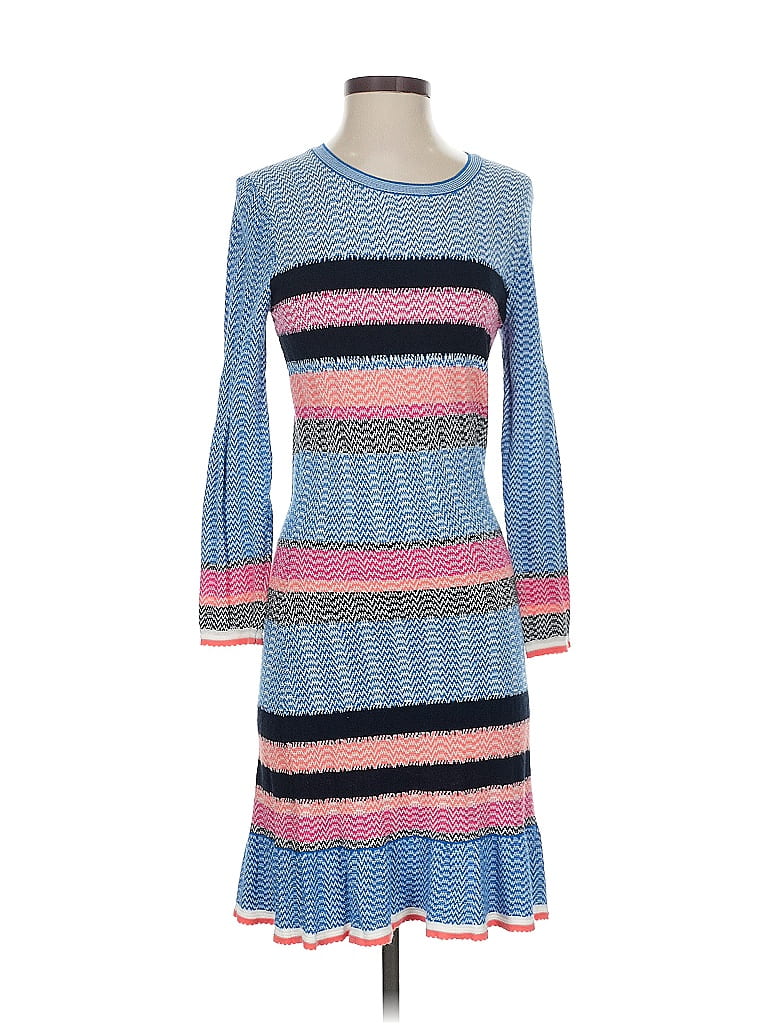 Tanya Taylor Stripes Blue Casual Dress Size S - photo 1