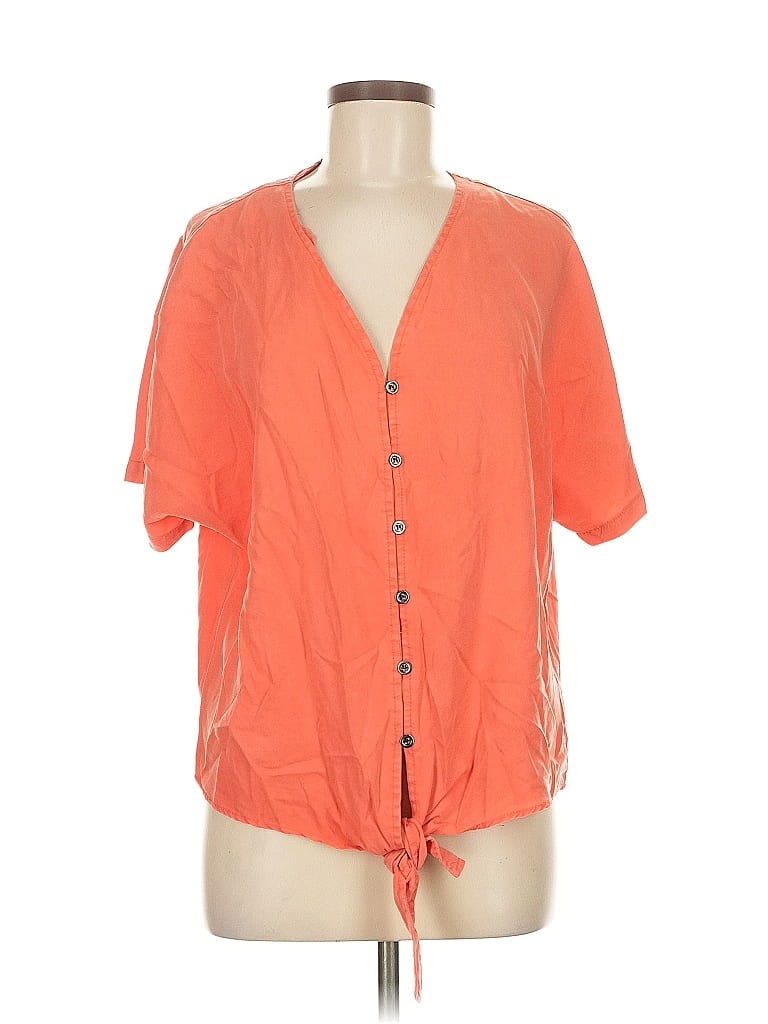 Pre-owned Velvet Heart Short Sleeve Blouse In Orange