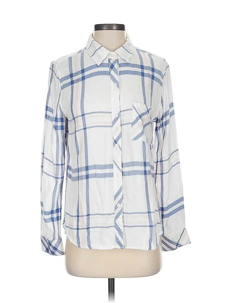 Pre-owned Rails Long Sleeve Button Down Shirt In White