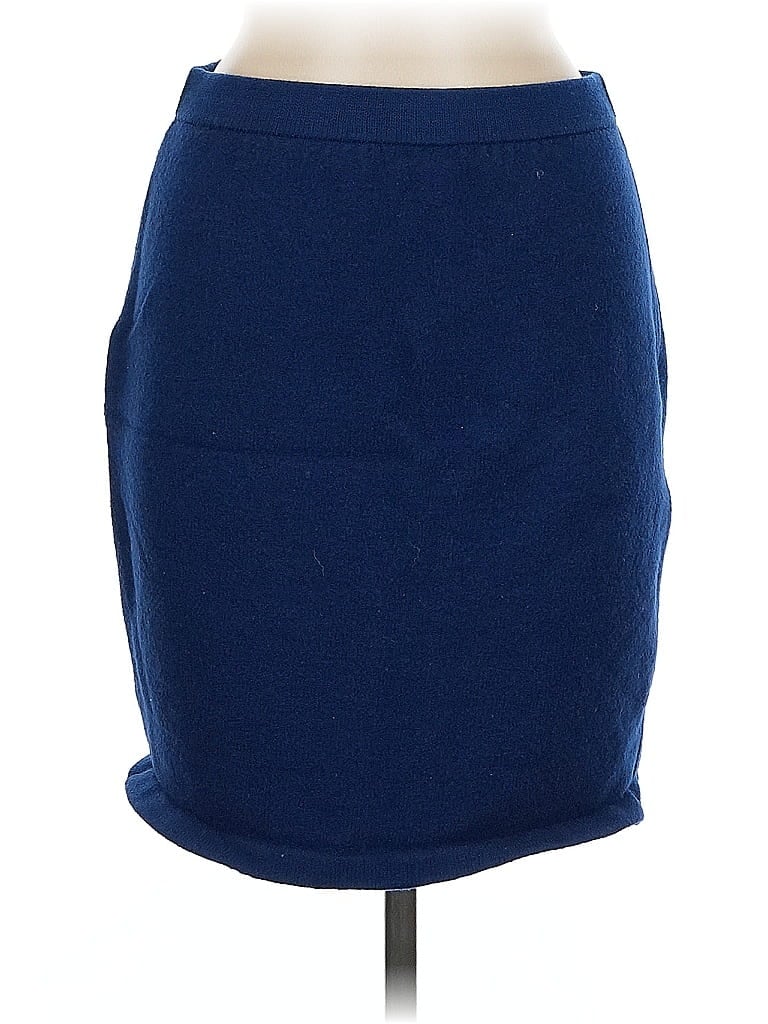 Pre-owned St John Wool Skirt In Blue