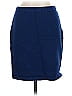 St. John Collection Solid Blue Wool Skirt Size 6 - photo 2