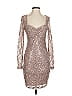Moda International Silver Cocktail Dress Size S - photo 1