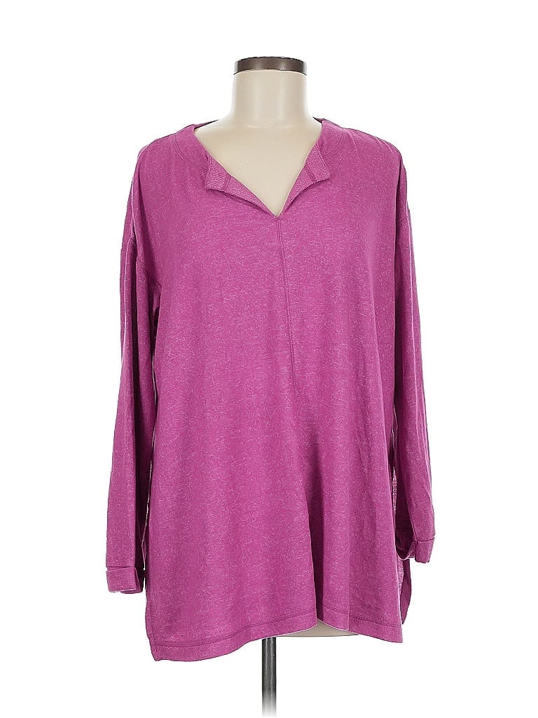 Pre-owned Karen Neuburger Collection Pullover Sweater In Purple