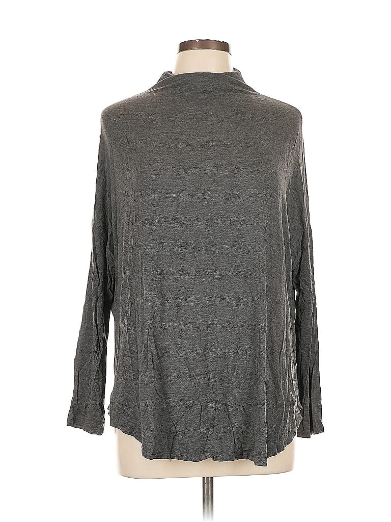 Pre-owned Wasabi + Mint Long Sleeve Turtleneck In Gray