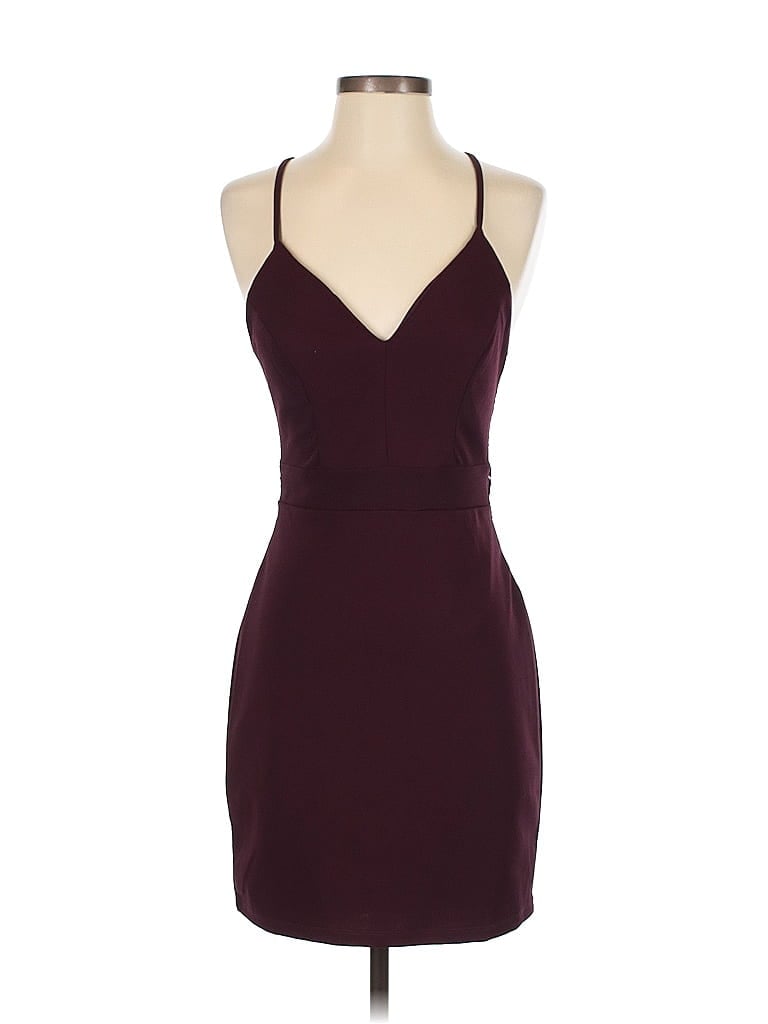 Pre-owned City Triangles Cocktail Dress In Burgundy