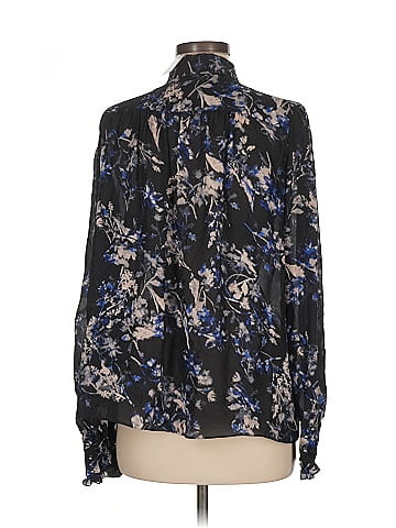 Parker Long Sleeve Silk Top (view 2)