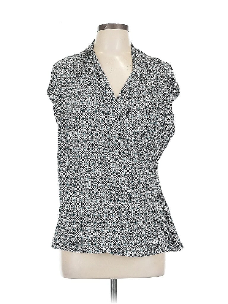 Pre-owned Laundry By Shelli Segal Short Sleeve Polo Shirt In Gray