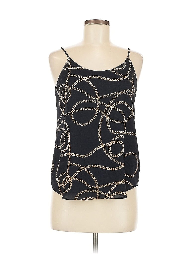 Pre-owned Bar Iii Sleeveless Top Black Halter Neckline Tops