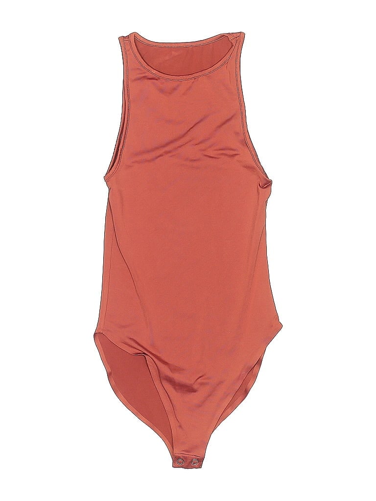 Pre-owned Girlfriend Collective Bodysuit In Orange