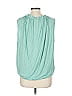Left Coast by Dolan 100% Polyester Teal Sleeveless Blouse Size L - photo 2