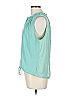 Left Coast by Dolan 100% Polyester Teal Sleeveless Blouse Size L - photo 4