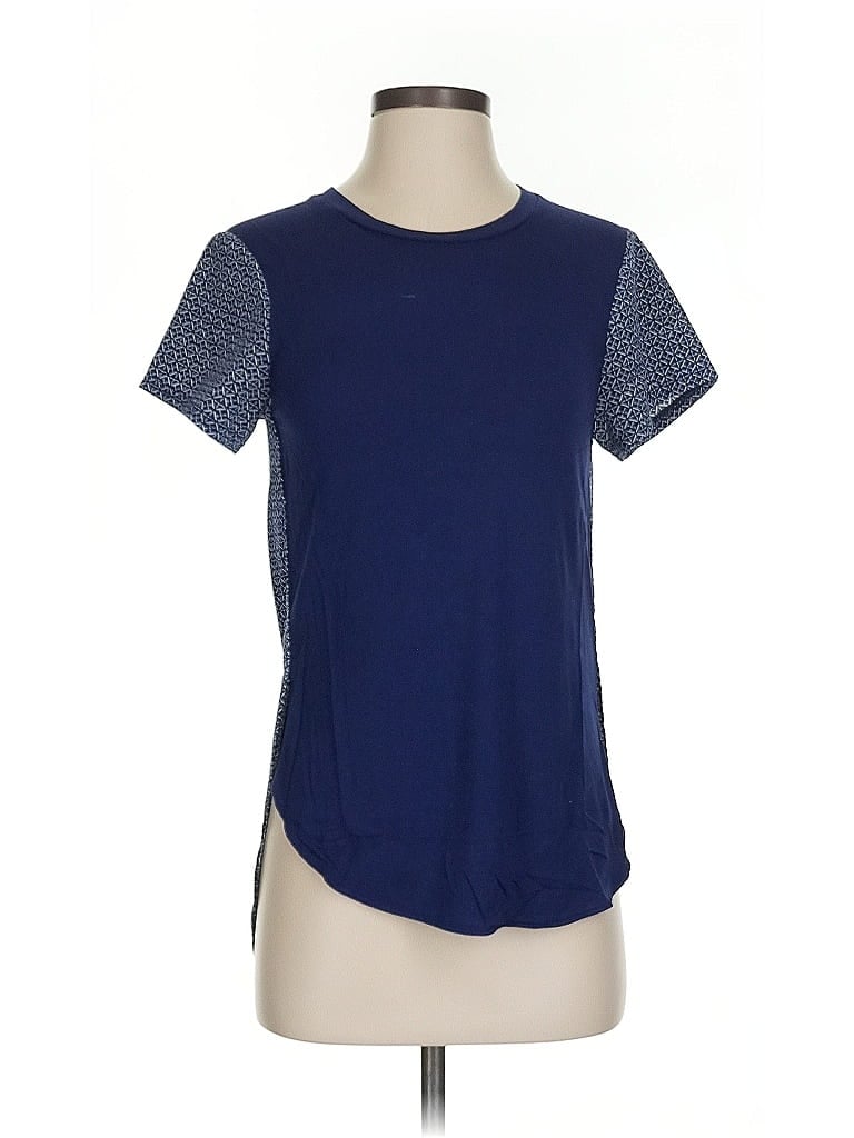 Pre-owned The Limited Short Sleeve Top Blue Crew Neck Tops