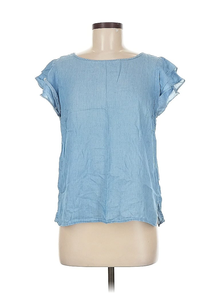 Pre-owned Calvin Klein Jeans Est.1978 Calvin Klein Jeans Short Sleeve Blouse In Blue