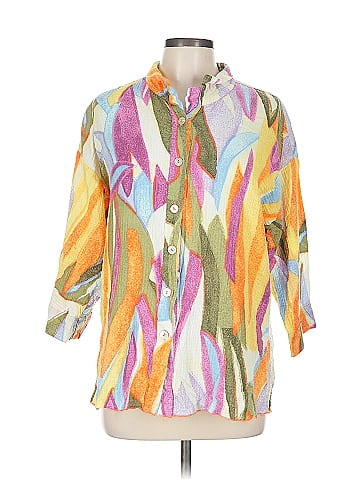 Ali Miles 3/4 Sleeve Button-Down Shirt (view 1)