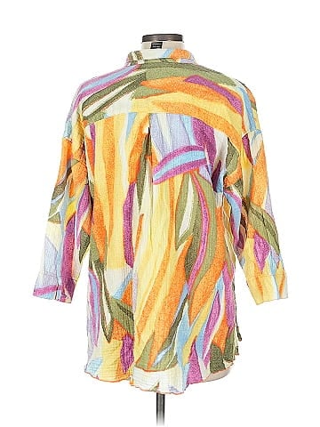 Ali Miles 3/4 Sleeve Button-Down Shirt (view 2)
