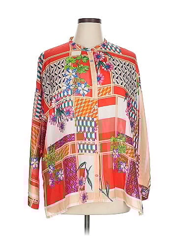 Johnny Was Long Sleeve Silk Top (view 1)