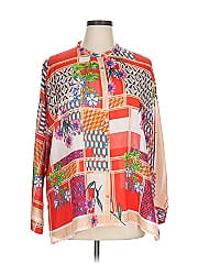 Johnny Was Long Sleeve Silk Top