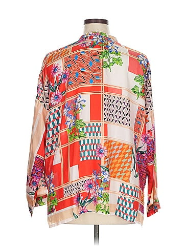 Johnny Was Long Sleeve Silk Top (view 2)